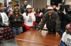 Demonstrators march on ESL Mayor Alvin Parks' office