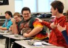 Jake Watters participates in a meeting of the Scholar Bowl club