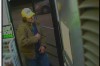 Surveillance footage from a gas station robbery on Jan 1.