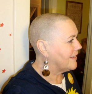 Donna Erickson, after her shave