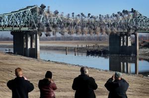 Demolition of old I-270 bridge
