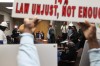 Demonstrators march on ESL Mayor Alvin Parks' office