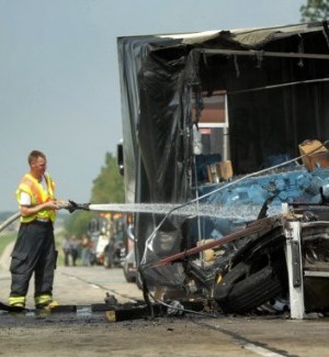 Interstate 70 accident near Highland, Ill.