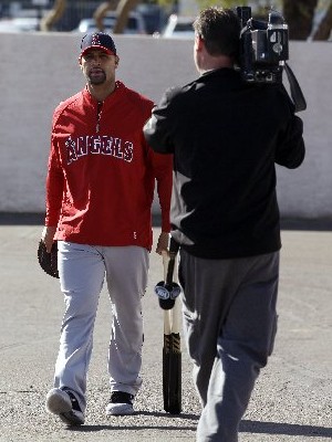 Pujols at Angels camp