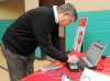 Hour Story Jim Merkel donates blood at the Knights of Columbus Hall in Granite City (01-24-12)