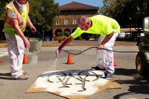 Soulard Extension to Riverfront Trail marking begins