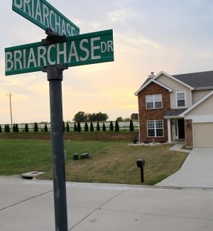 Subdivision with empty lots in St. Charles