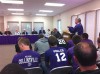 Randy Duff speaks to Collinsville School Board