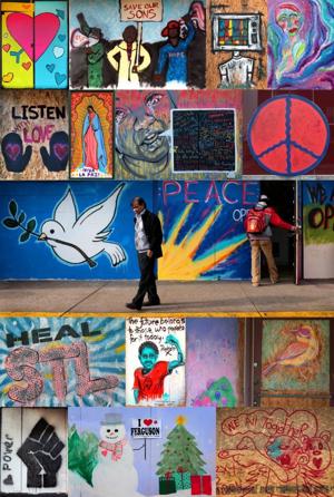 Art rises from destruction on South Grand and in Ferguson