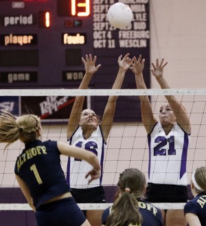Girls volleyball: Althoff, Breese Central