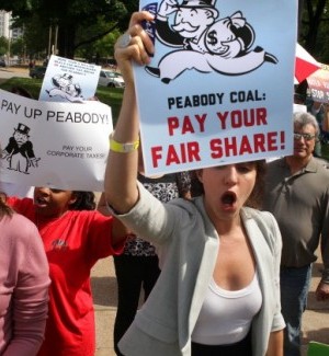 Protesters target Peabody Energy's shareholders meeting