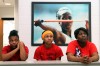 Girls listening to JJK talk at Jackie Joyner-Kersee Center