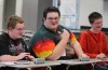 Jake Watters participates in a meeting of the Scholar Bowl club