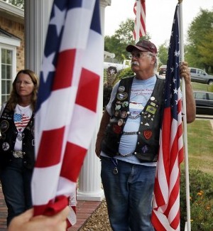 Patriot Guard Riders attend Fricke service