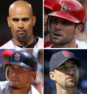 Cardinals combo of Albert Pujols, Skip Schumaker, Felipe Lopez, Adam Wainwright