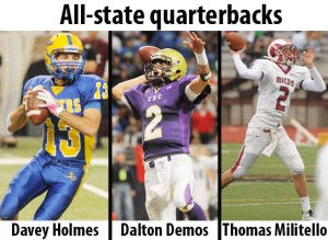 Demos, Militello, Holmes are all-state in deep area quarterback field