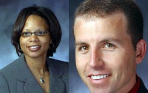 State Rep. Jamilah Nasheed, left, and House Speaker Steve Tilley