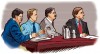 Sketch of Coleman and defense team