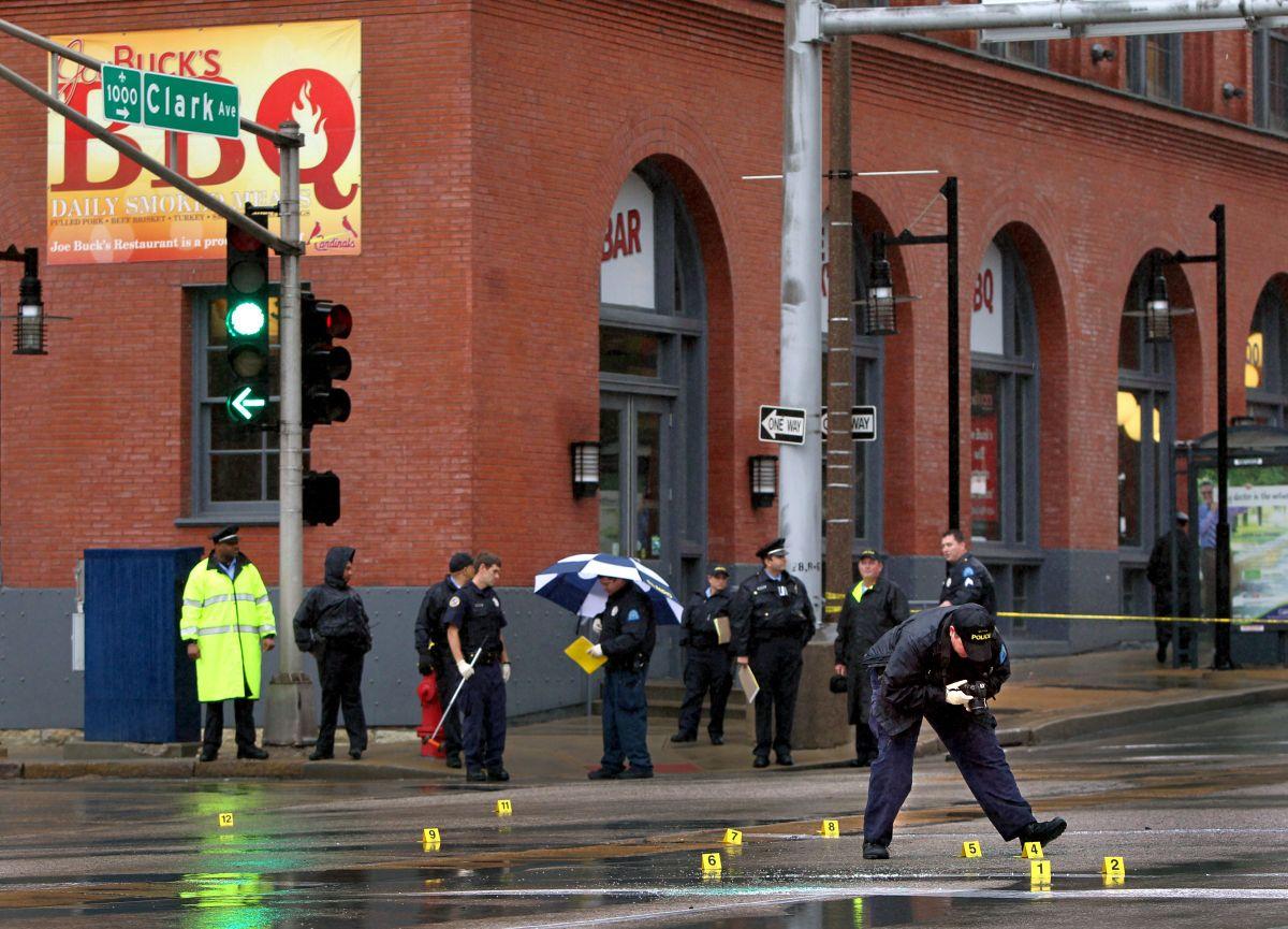 1 dead, 1 in critical after shooting in downtown St. Louis Law and