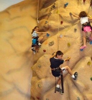 Rock wall birthday party