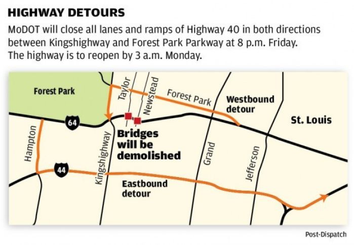 MoDOT delays Highway 40 closure planned for this weekend : News