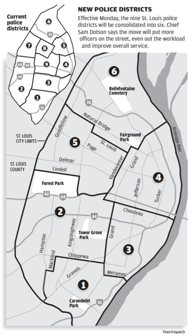 New Boundaries Begin Today For St Louis Police Districts Law And Order 6000