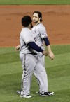 Fielder and Braun in field Game 3 NLCS