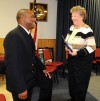USS Columbia crewman visit Columbia