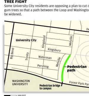 Residents protest tree removal plan in U. City
