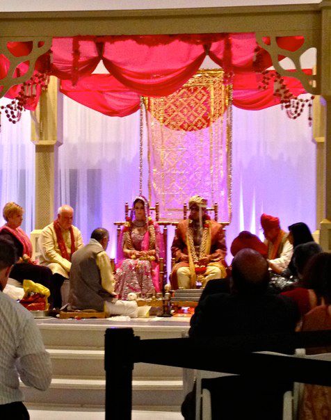 Kelly Hummert and Amit Dhawan during their Hindu wedding ceremony