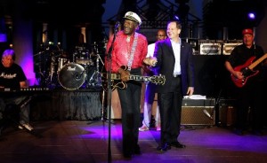 Mayor Francis Slay with music legend Chuck Berry