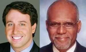 Councilman Steve Stenger, left, and County Executive Charlie A. Dooley