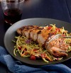 Seared Ginger Balsamic Salmon With Hot and Sour Slaw  