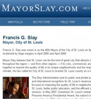 Mayor Slay's website was infiltrated by a hacker