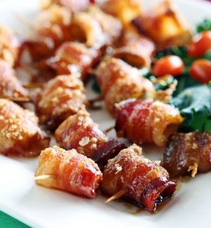 Bacon-wrapped pineapple is an easy appetizer  