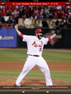 A screenshot from the new, free St. Louis Post-Dispatch Cardinals iPad app 