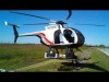 Helicopter lifts off to install swan diverters