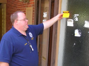 Officer looks for critters