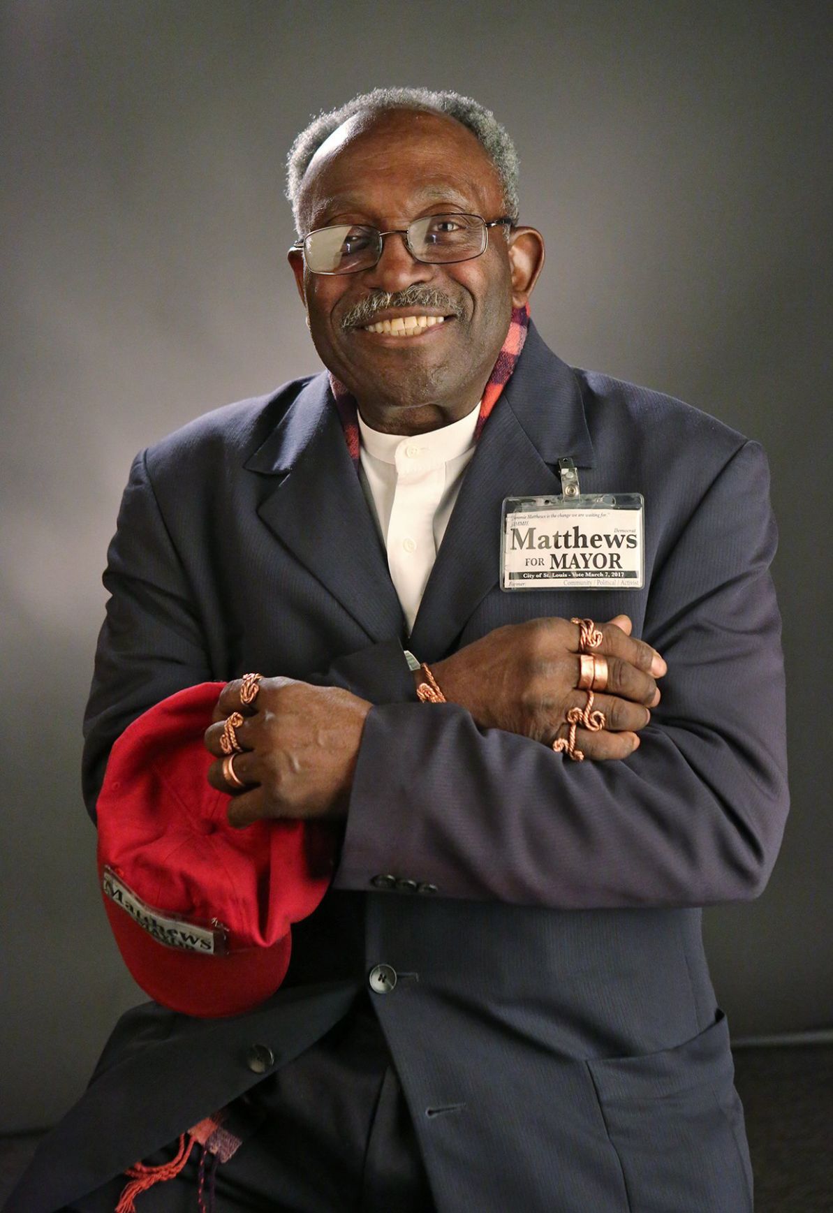 Undeterred by the odds, mayoral candidate Jimmie Matthews (once again