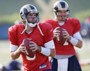 The St. Louis Rams continued training camp at the Russell Training Center in Earth City, Mo.