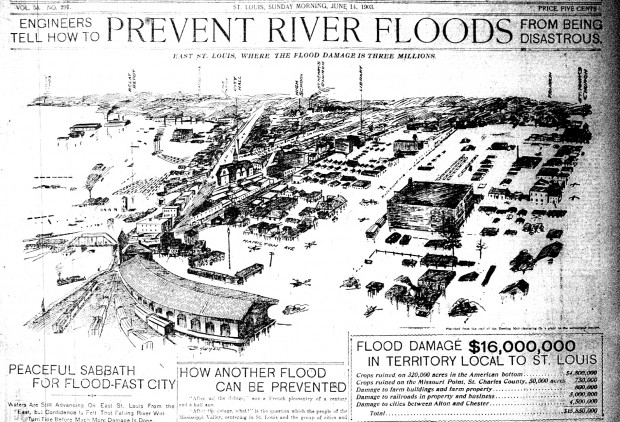 A Look Back Flood Of Swamps East St Louis Inspires Its Levee