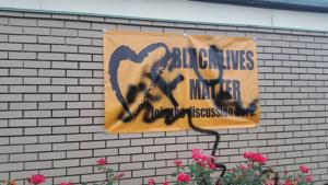 'Black Lives Matter' banner at Kirkwood church hit with graffiti