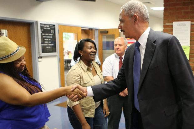 Attorney General Eric Holder visits St. Louis area