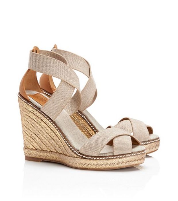 ... wedge heel with braided linen heel can be worn with a sundress, pants