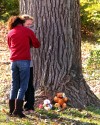 Mourners grieve over toddler's death