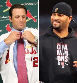 Mike Matheny and Albert Pujols