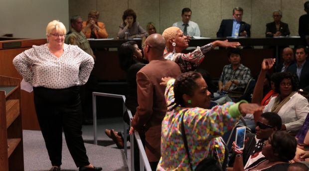 Ferguson protesters, others speak before St. Louis County Council
