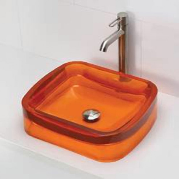 Product pick Orange vessel sink Lifestyles