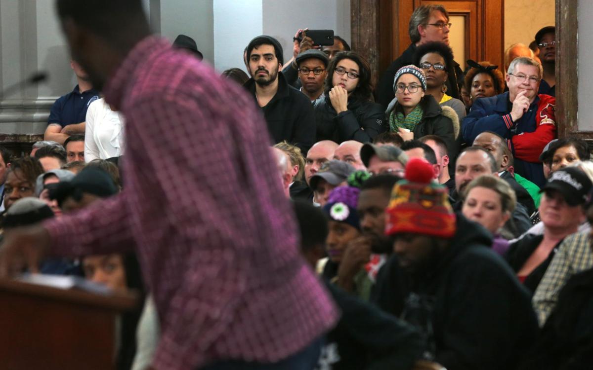 Proposed civilian oversight review board draws crowd to City Halll