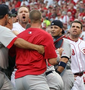 Cards Reds brawl